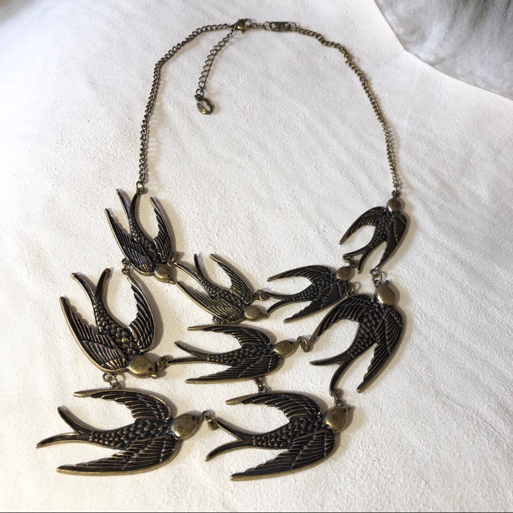 Birds in Flight Statement Necklace